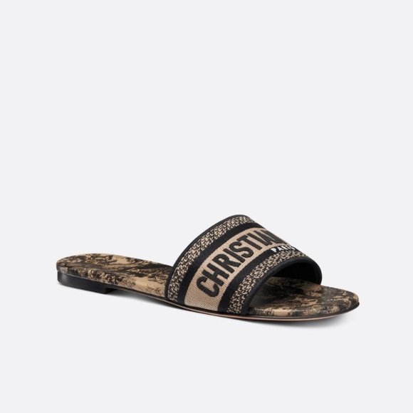 Christian Dior Dway Hazelnut Embroidered Cotton & Toile de Jouy Motif Size 36 - Picture 2 of 11